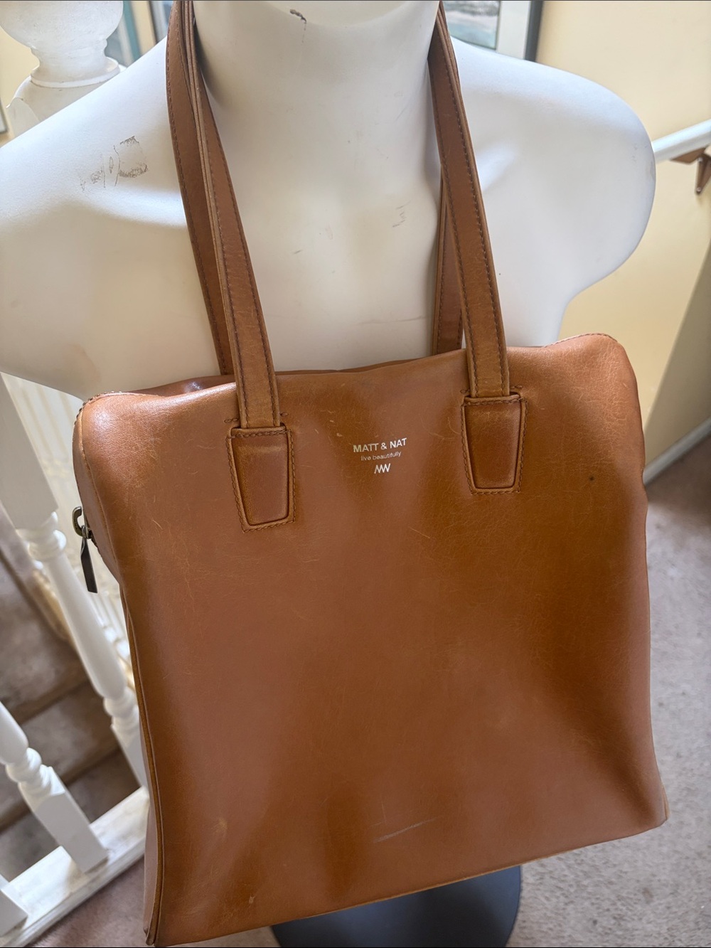 Matt & Nat Cognac Vegan Leather Tote